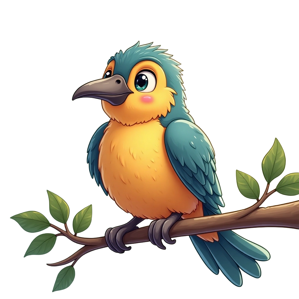 Chirpy Bird on a Branch